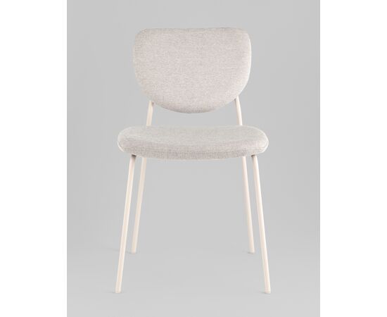 Стул обеденный Gigi шенилл серый белые ножки, изображение 35 | Интернет магазин мебели и декора LifeDekor