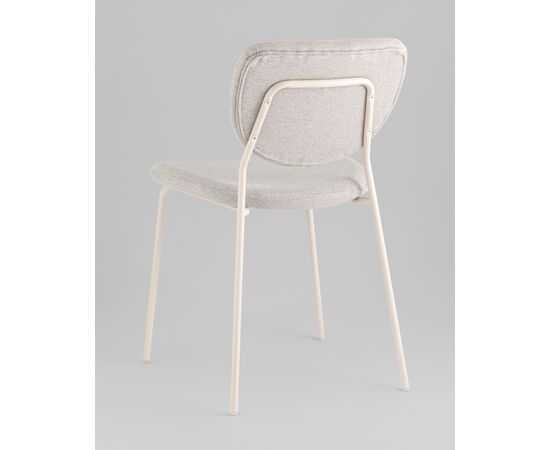 Стул обеденный Gigi шенилл серый белые ножки, изображение 38 | Интернет магазин мебели и декора LifeDekor