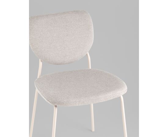 Стул обеденный Gigi шенилл серый белые ножки, изображение 40 | Интернет магазин мебели и декора LifeDekor