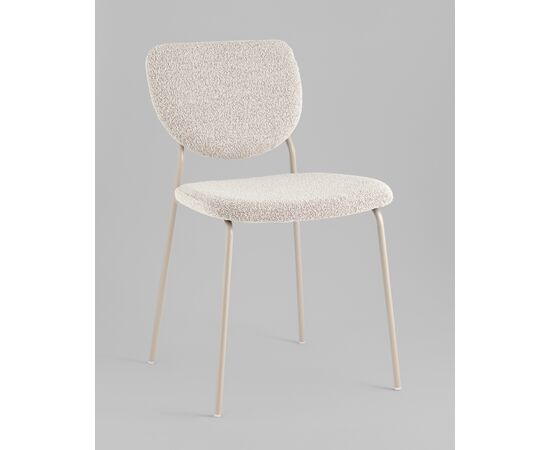 Стул обеденный Gigi серо-бежевый букле кремовые ножки, изображение 26 | Интернет магазин мебели и декора LifeDekor