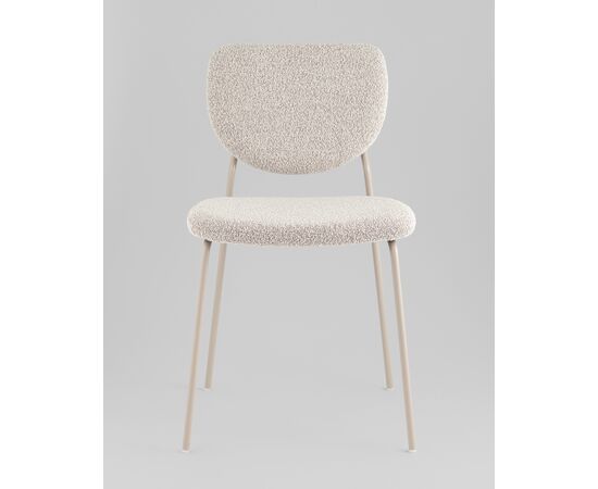 Стул обеденный Gigi серо-бежевый букле кремовые ножки, изображение 27 | Интернет магазин мебели и декора LifeDekor