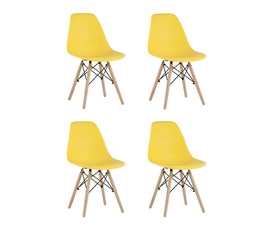 Стул Eames Style DSW желтый x4 (разборный каркас), изображение 2 | Интернет магазин мебели и декора LifeDekor