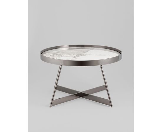 Журнальный столик Гера 80*80 см сталь тёмный хром, изображение 23 | Интернет магазин мебели и декора LifeDekor