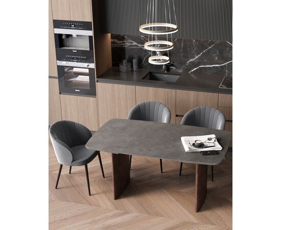 Стол обеденный Астарта раскладной 160-240х90 см керамика темная, изображение 29 | Интернет магазин мебели и декора LifeDekor