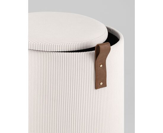 Пуф Руни S с ящиком вельвет белый, изображение 24 | Интернет магазин мебели и декора LifeDekor