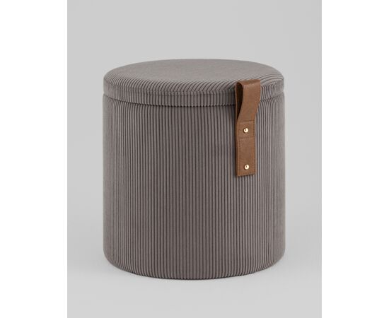 Пуф Руни XS с ящиком вельвет тёмно-серый, изображение 22 | Интернет магазин мебели и декора LifeDekor