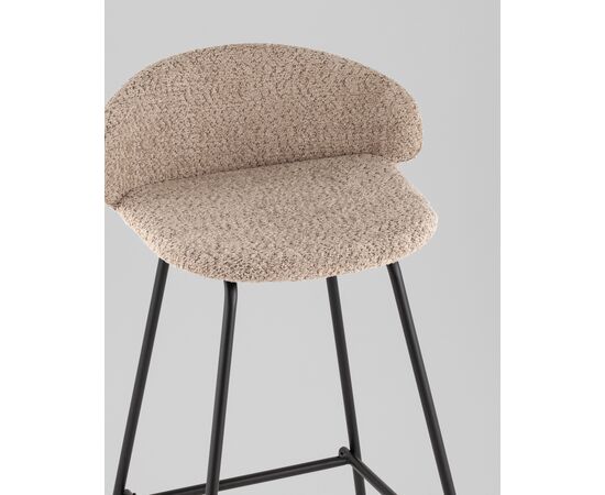 Стул барный Nita букле кофейный, изображение 32 | Интернет магазин мебели и декора LifeDekor