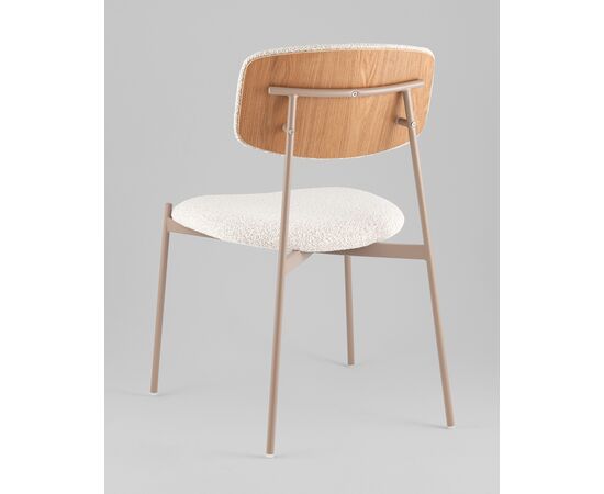 Стул Doe без подлокотников светло-бежевый бежевые ножки, изображение 30 | Интернет магазин мебели и декора LifeDekor