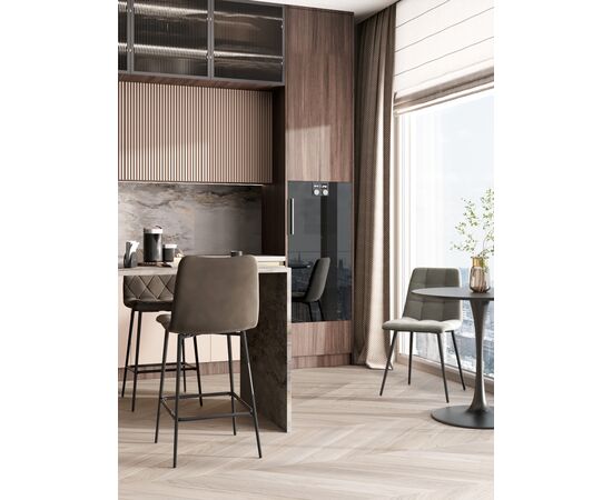 Стул полубарный Одди Diamond велюр темно-серый, изображение 3 | Интернет магазин мебели и декора LifeDekor