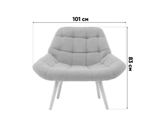 Кресло Олби Квадро серый, изображение 3 | Интернет магазин мебели и декора LifeDekor