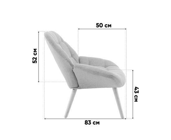 Кресло Олби Квадро горчичный, изображение 4 | Интернет магазин мебели и декора LifeDekor
