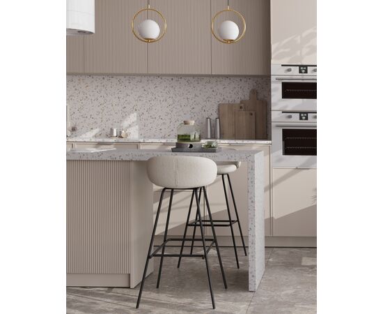 Стул барный Nita букле молочный, изображение 28 | Интернет магазин мебели и декора LifeDekor