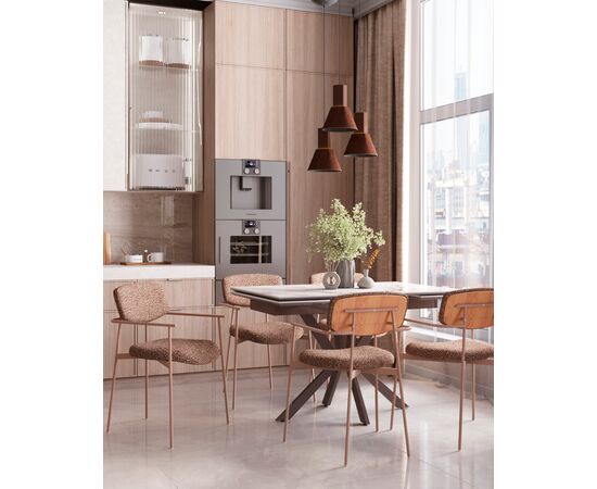 Стул Doe коричневый бежевые ножки, изображение 28 | Интернет магазин мебели и декора LifeDekor