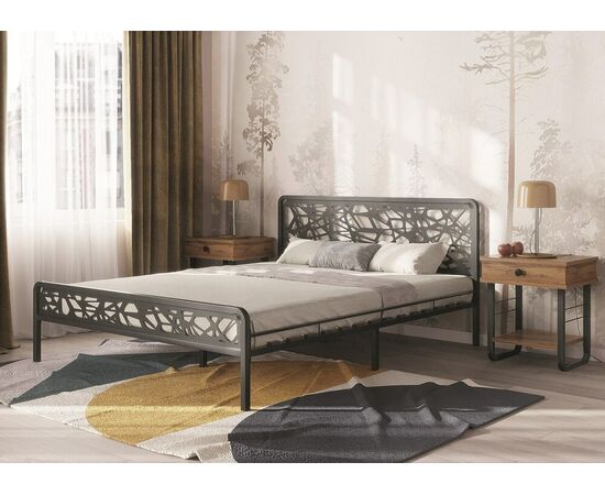 Кровать КМД 16 ОРИОН 140 черный, изображение 5 | Интернет магазин мебели и декора LifeDekor