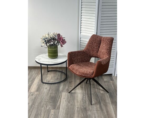 Стул DAVEN 360 град. поворот. RIELY-501 / G1038-18 Коричневый /Темно-серый, ®DISAUR, изображение 2 | Интернет магазин мебели и декора LifeDekor
