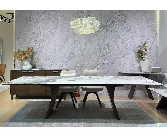 Стол BRIAN 200 MATTE PANDORA керамика на стекле/ Орех, ®DISAUR | Интернет магазин мебели и декора LifeDekor