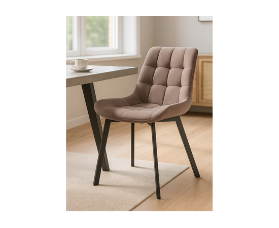 Стул на металлокаркасе Стронг вращающийся латте hl 70 / черный каркас, изображение 2 | Интернет магазин мебели и декора LifeDekor