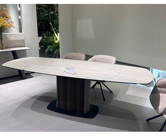 Стол DAGFINN 150 TL-314 поворотная система раскладки, исп. керамика на стекле / Кофе/ Орех, ®DISAUR, изображение 2 | Интернет магазин мебели и декора LifeDekor