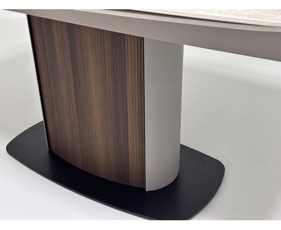 Стол DAGFINN 160 IVORY TRAVERTINE SOLID CERAMIC / Кофе / Орех, ®DISAUR, изображение 5 | Интернет магазин мебели и декора LifeDekor