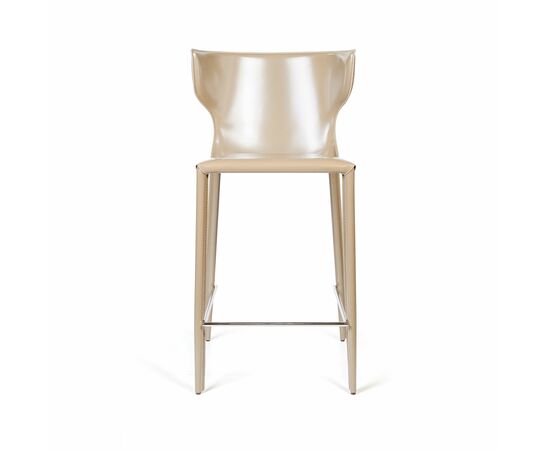 Стул полубарный Austin, кожа бежевый, изображение 2 | Интернет магазин мебели и декора LifeDekor