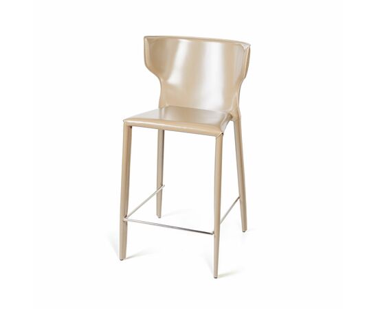 Стул полубарный Austin, кожа бежевый, изображение 4 | Интернет магазин мебели и декора LifeDekor