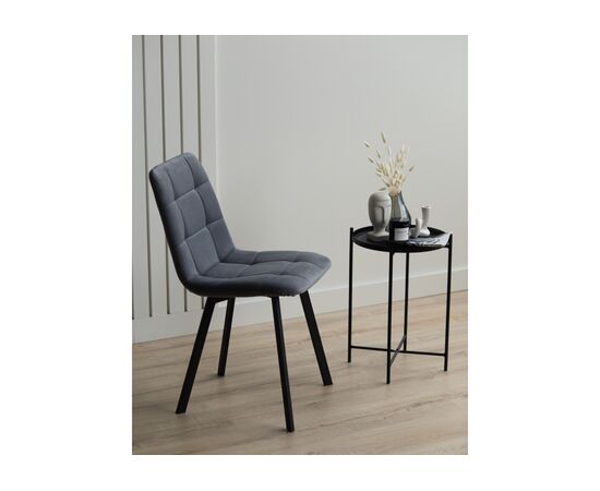 Стул на металлокаркасе Чилли темно-серый / черный, изображение 3 | Интернет магазин мебели и декора LifeDekor