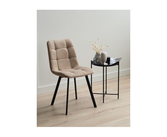 Стул на металлокаркасе Чилли бежевый / черный, изображение 2 | Интернет магазин мебели и декора LifeDekor