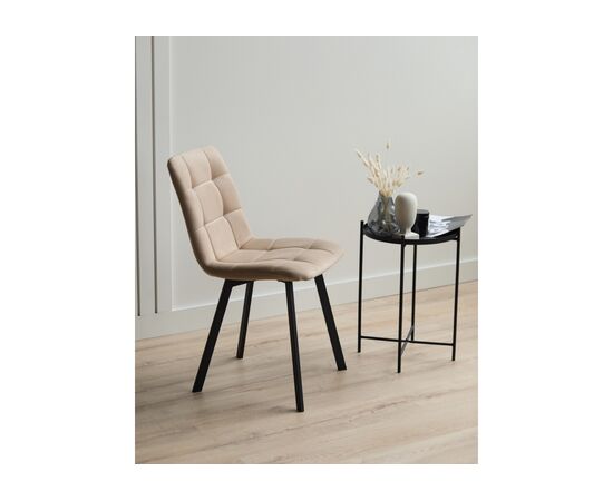 Стул на металлокаркасе Чилли бежевый / черный, изображение 3 | Интернет магазин мебели и декора LifeDekor