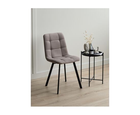 Стул на металлокаркасе Чилли латте / черный, изображение 2 | Интернет магазин мебели и декора LifeDekor