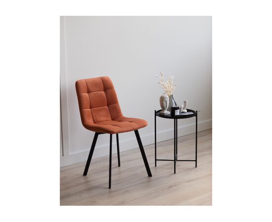 Стул на металлокаркасе Чилли терракотовый / черный, изображение 2 | Интернет магазин мебели и декора LifeDekor