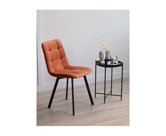 Стул на металлокаркасе Чилли терракотовый / черный, изображение 3 | Интернет магазин мебели и декора LifeDekor