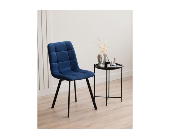 Стул на металлокаркасе Чилли синий / черный, изображение 2 | Интернет магазин мебели и декора LifeDekor