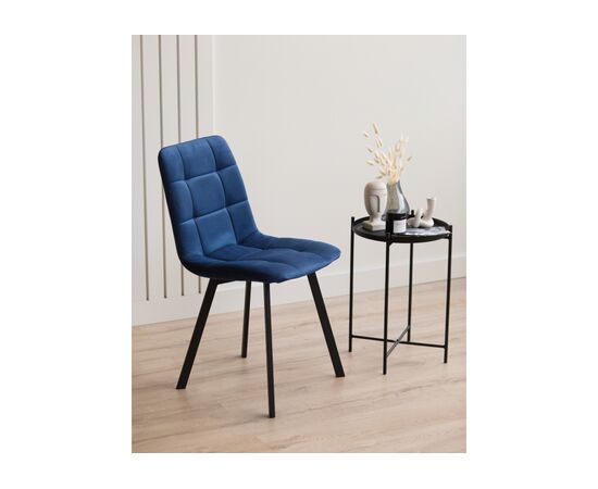 Стул на металлокаркасе Чилли синий / черный, изображение 3 | Интернет магазин мебели и декора LifeDekor