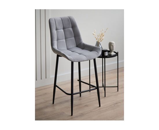 Барный стул Челси светло-серый (zd 960) / черный, изображение 2 | Интернет магазин мебели и декора LifeDekor