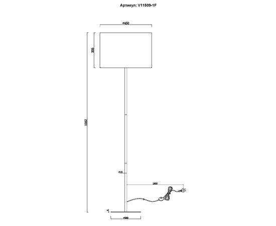 Торшер Moderli V11509-1F Strauss, изображение 3 | Интернет магазин мебели и декора LifeDekor