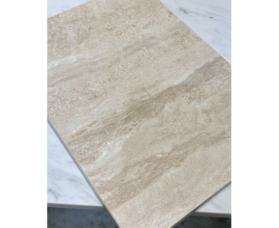 Стол CALVIN 180 MATTE ROME TRAVERTINE SOLID CERAMIC / Серый дуб, ®DISAUR, изображение 2 | Интернет магазин мебели и декора LifeDekor