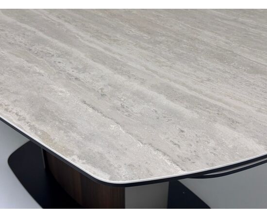 Стол DAGFINN 150 TL-314 поворотная система раскладки, исп. керамика на стекле / Кофе/ Орех, ®DISAUR, изображение 4 | Интернет магазин мебели и декора LifeDekor