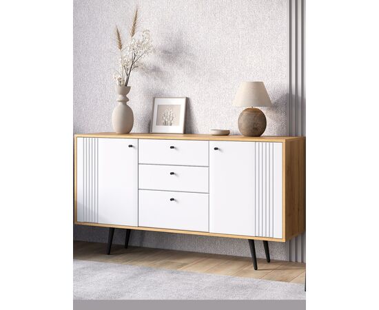 Комод Вега Саксония 150, белый матовый, изображение 6 | Интернет магазин мебели и декора LifeDekor