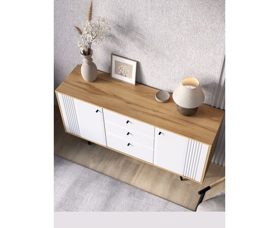 Комод Вега Саксония 150, белый матовый, изображение 8 | Интернет магазин мебели и декора LifeDekor