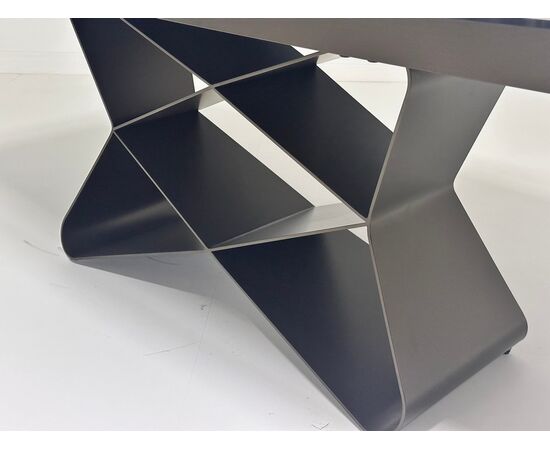 Стол ABSALON 180 ICE AGATE, керамика, стекло / Шоколадное золото каркас, ®DISAUR, изображение 3 | Интернет магазин мебели и декора LifeDekor