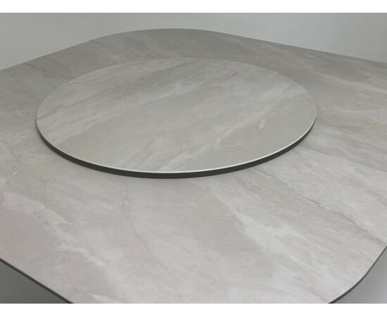 Стол RUBEN 132 TL-109 Серый мрамор, испанская керамика, стекло / Латте, ®DISAUR, изображение 6 | Интернет магазин мебели и декора LifeDekor