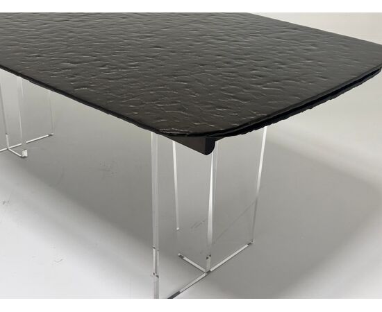 Стол LAURITS 200 GOLDEN, стекло BUBBLE  / Прозрачный каркас ®DISAUR, изображение 4 | Интернет магазин мебели и декора LifeDekor