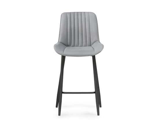 Барный стул Вейв вращающийся светло-серый velutto 52 / черный каркас, изображение 4 | Интернет магазин мебели и декора LifeDekor