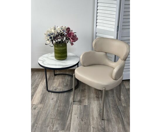 Стул VALTER HF017-02 Бежевый, экокожа / Латте каркас, ®DISAUR, изображение 2 | Интернет магазин мебели и декора LifeDekor