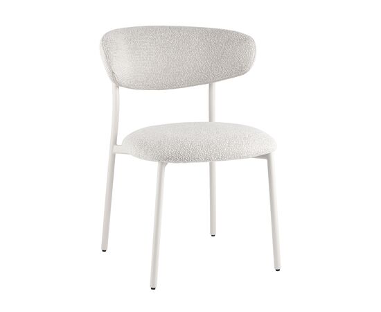 Стул обеденный Ayla серый белые ножки | Интернет магазин мебели и декора LifeDekor