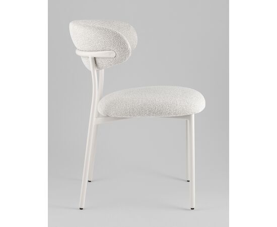 Стул обеденный Ayla серый белые ножки, изображение 6 | Интернет магазин мебели и декора LifeDekor