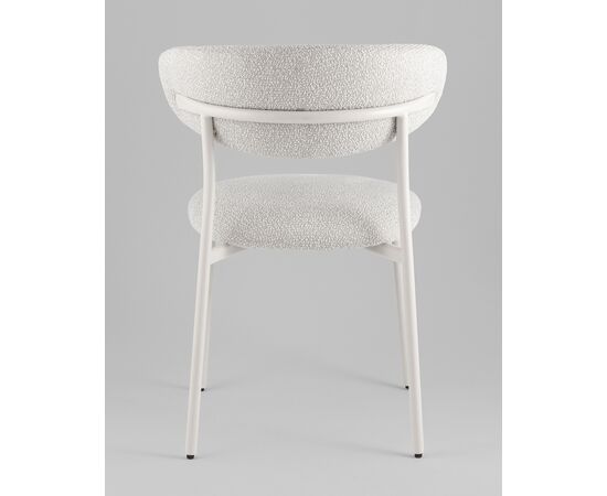 Стул обеденный Ayla серый белые ножки, изображение 7 | Интернет магазин мебели и декора LifeDekor