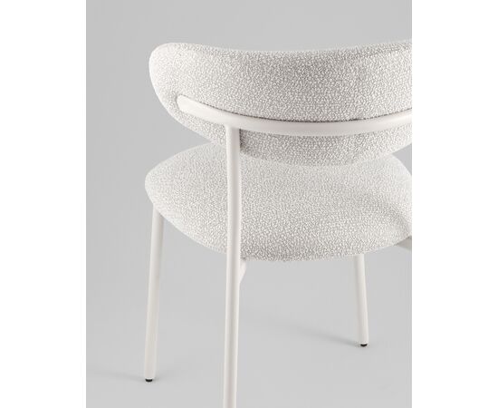 Стул обеденный Ayla серый белые ножки, изображение 9 | Интернет магазин мебели и декора LifeDekor