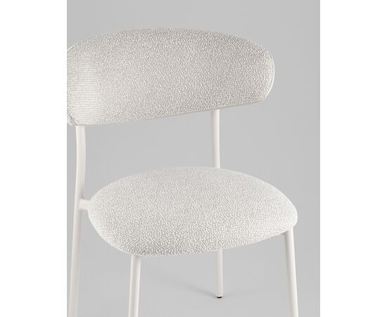 Стул обеденный Ayla серый белые ножки, изображение 10 | Интернет магазин мебели и декора LifeDekor