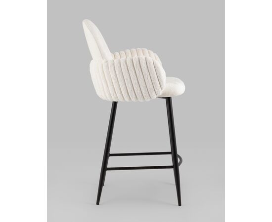 Стул полубарный Wave Stripes букле белый, изображение 29 | Интернет магазин мебели и декора LifeDekor